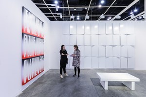Barbara Kruger and Rosemarie Trockel, <a href='/art-galleries/spruth-magers/' target='_blank'>Sprüth Magers</a>, Art Basel in Hong Kong (29–31 March 2019). Courtesy Ocula. Photo: Charles Roussel.